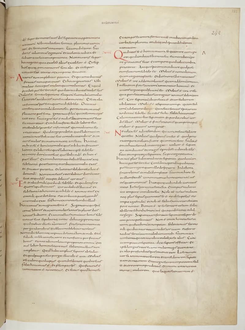 Vivian Bible, Sirach 50 (folio 491) by Master C. (Vivian Bible illuminator) depicting Sirach 50