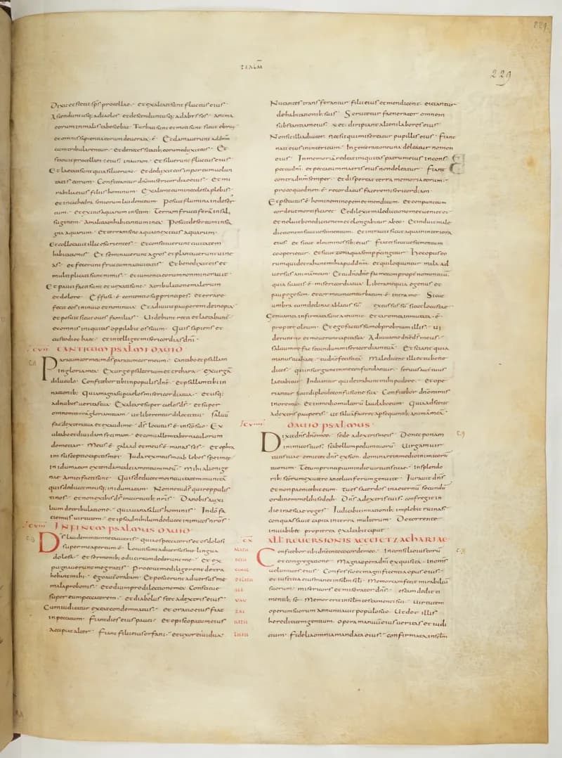 Vivian Bible, Sirach 9 (folio 465) by Master C. (Vivian Bible illuminator) depicting Sirach 9