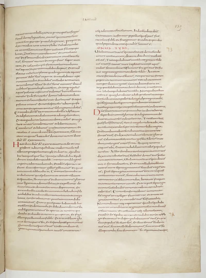 Vivian Bible, Tobit 7 (folio 277) by Master C. (Vivian Bible illuminator) depicting Tobit 7