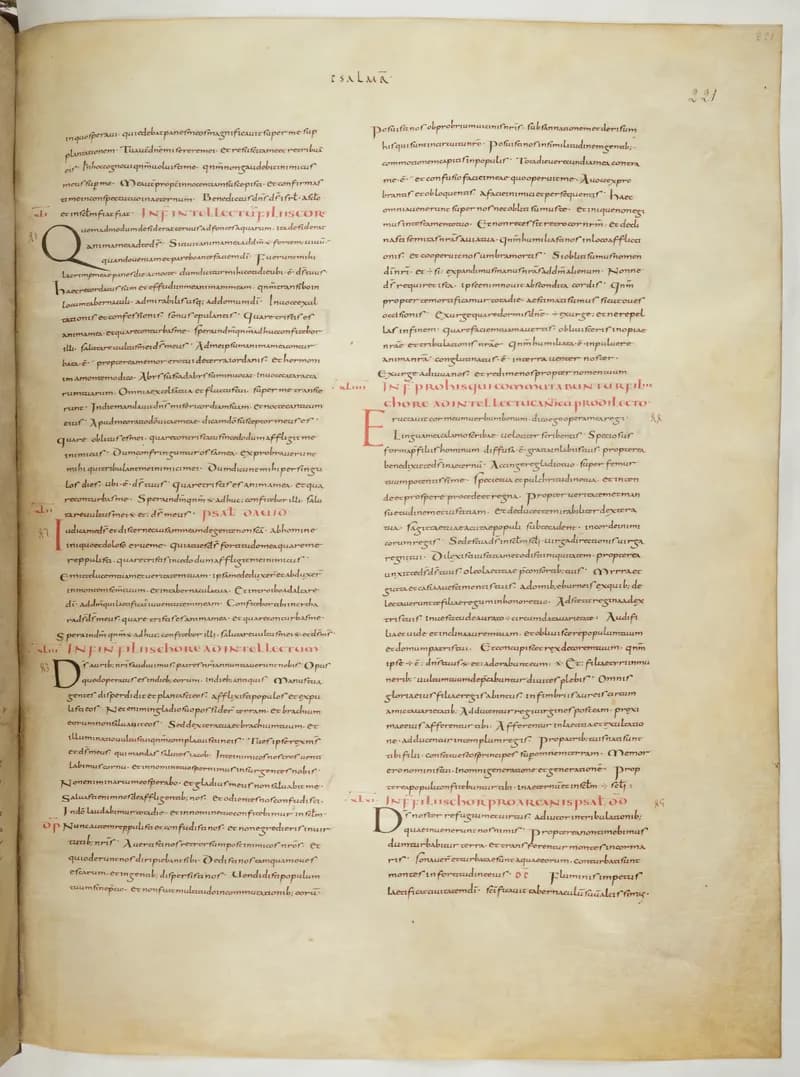 Vivian Bible, Wisdom of Solomon 1 (folio 449) by Master C. (Vivian Bible illuminator) depicting Wisdom of Solomon 1