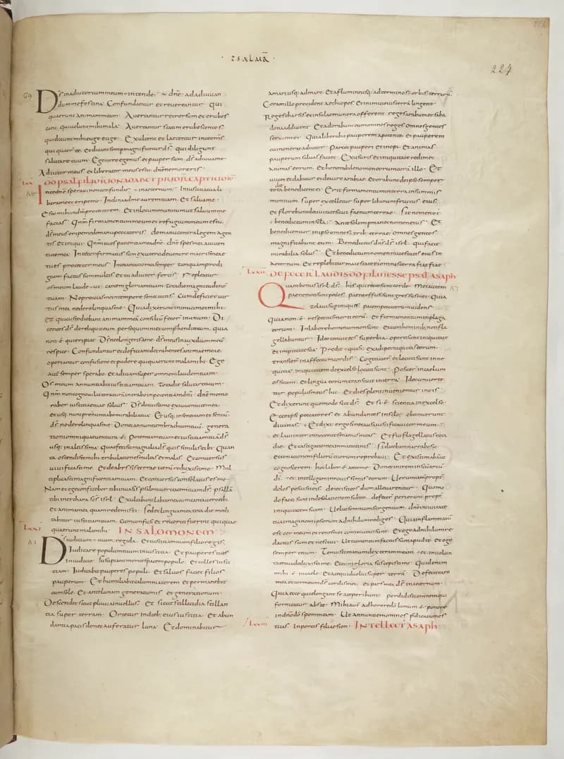 Vivian Bible, Wisdom of Solomon 11 (folio 455) by Master C. (Vivian Bible illuminator) depicting Wisdom of Solomon 11
