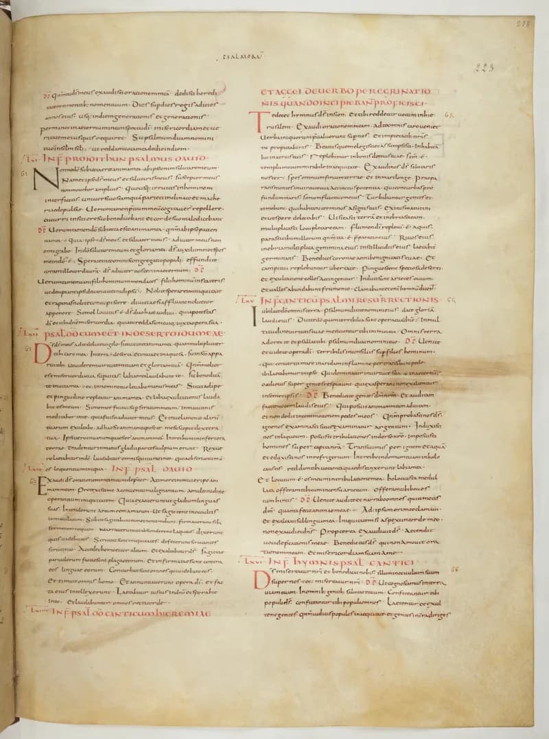 Vivian Bible, Wisdom of Solomon 8 (folio 453) by Master C. (Vivian Bible illuminator) depicting Wisdom of Solomon 8