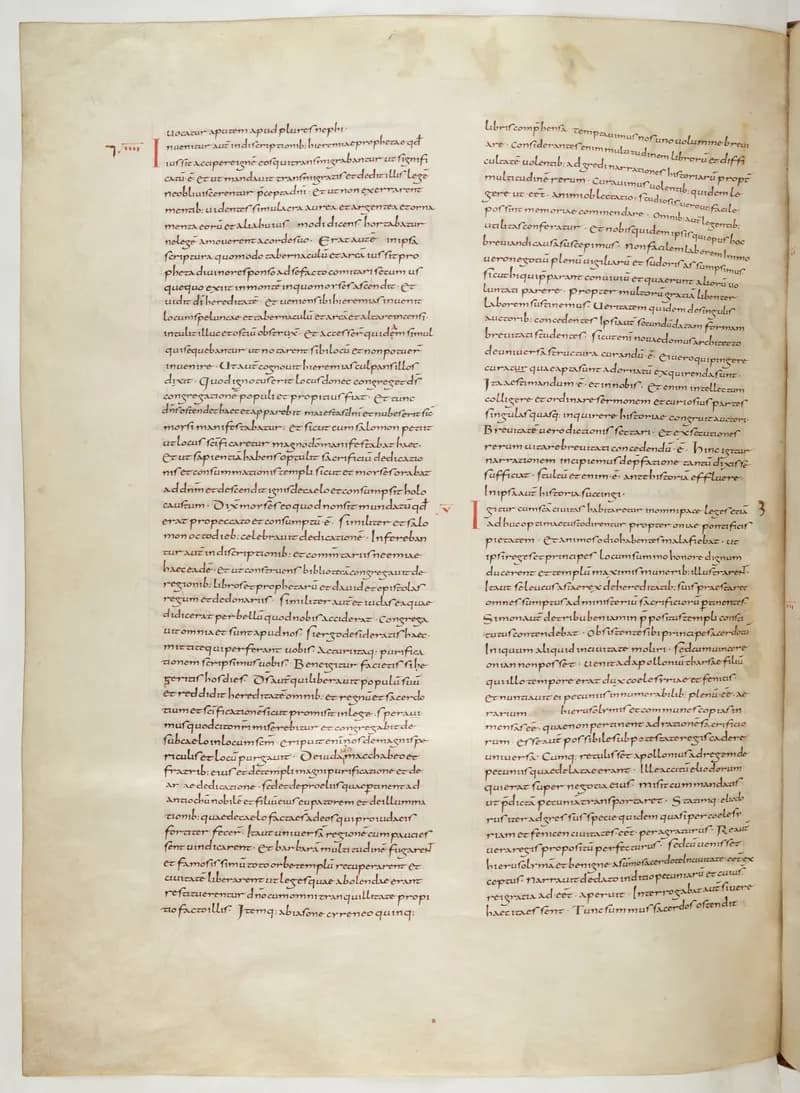 Vivian Bible, Zechariah 5 (folio 642) by Master C. (Vivian Bible illuminator) depicting Zechariah 5