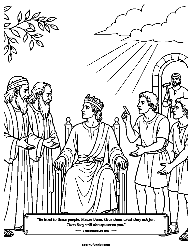Rehoboam listens to two kinds of advice