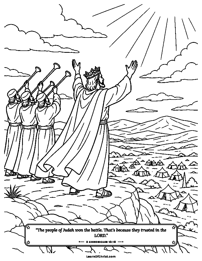 Abijah calls out from the hilltop