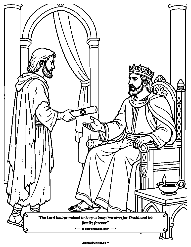 A messenger brings the king a letter