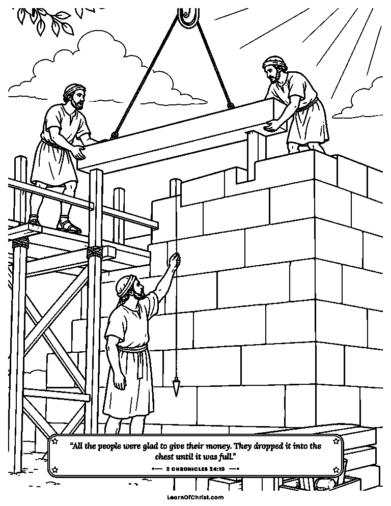 New beams for the temple roof