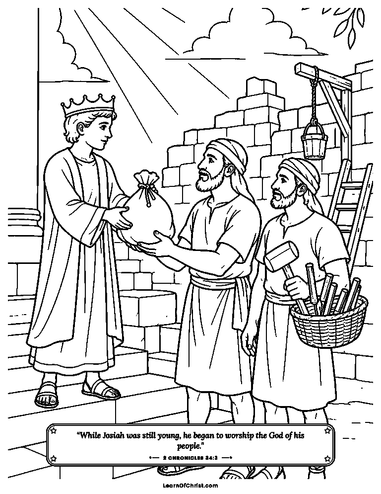 The king sends the money out to the workmen