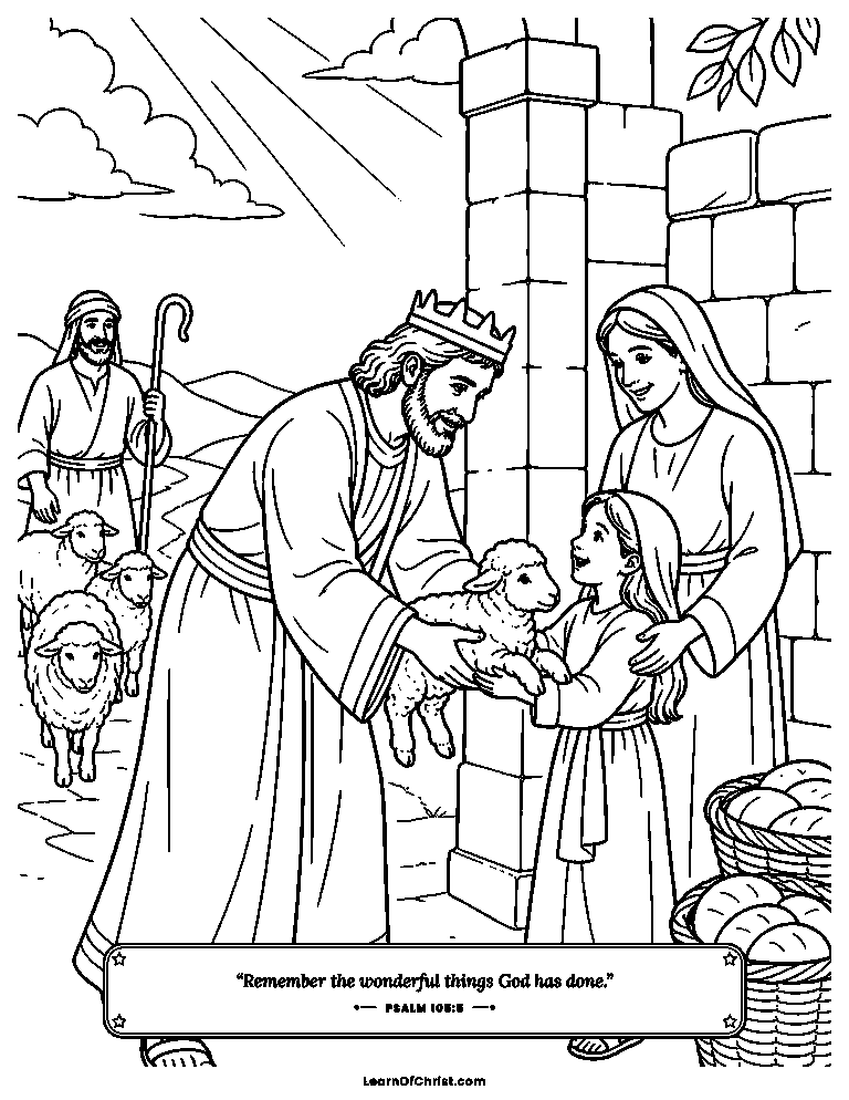 Josiah gives lambs from his own flock