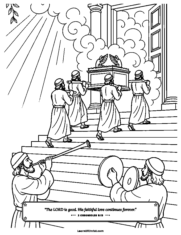 A shining cloud fills the new temple