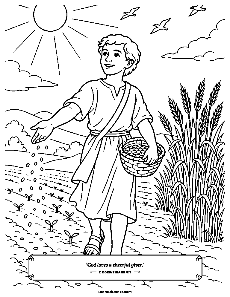 A cheerful giver scatters seeds