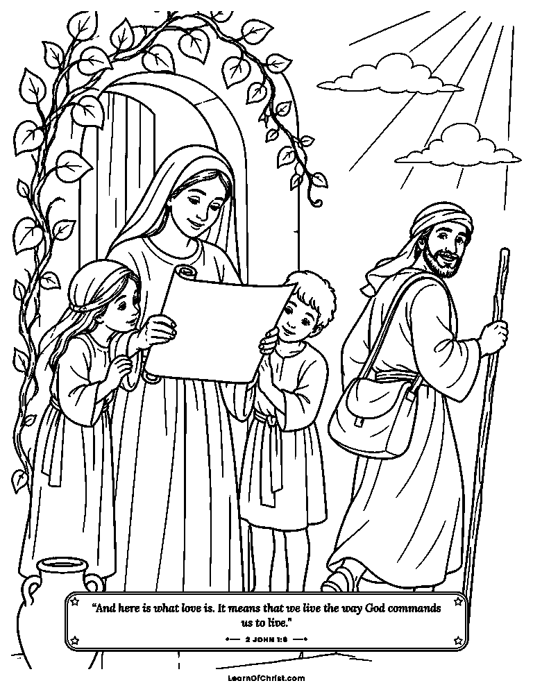 A family reads a letter together