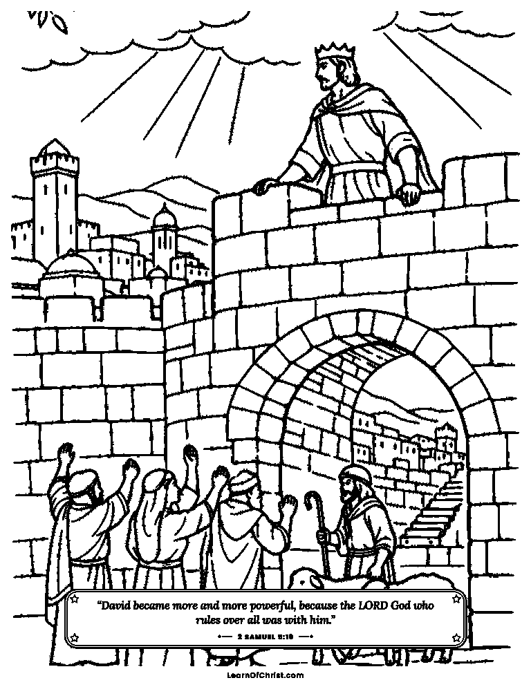 2 Samuel 5 coloring page - David makes Jerusalem his royal city