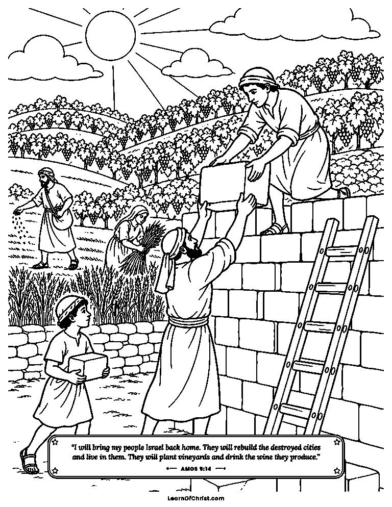 Rebuilding the house, planting and harvesting