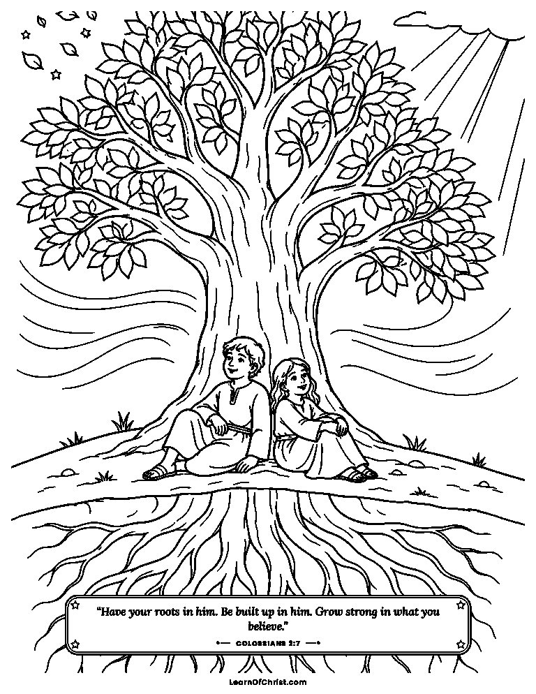 A tree with deep roots in the wind