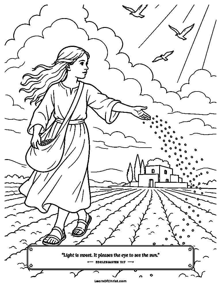 Scattering seed instead of watching the wind