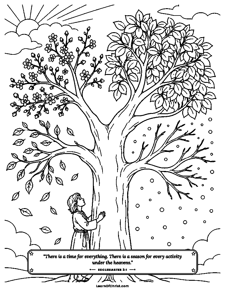 One tree through all four seasons