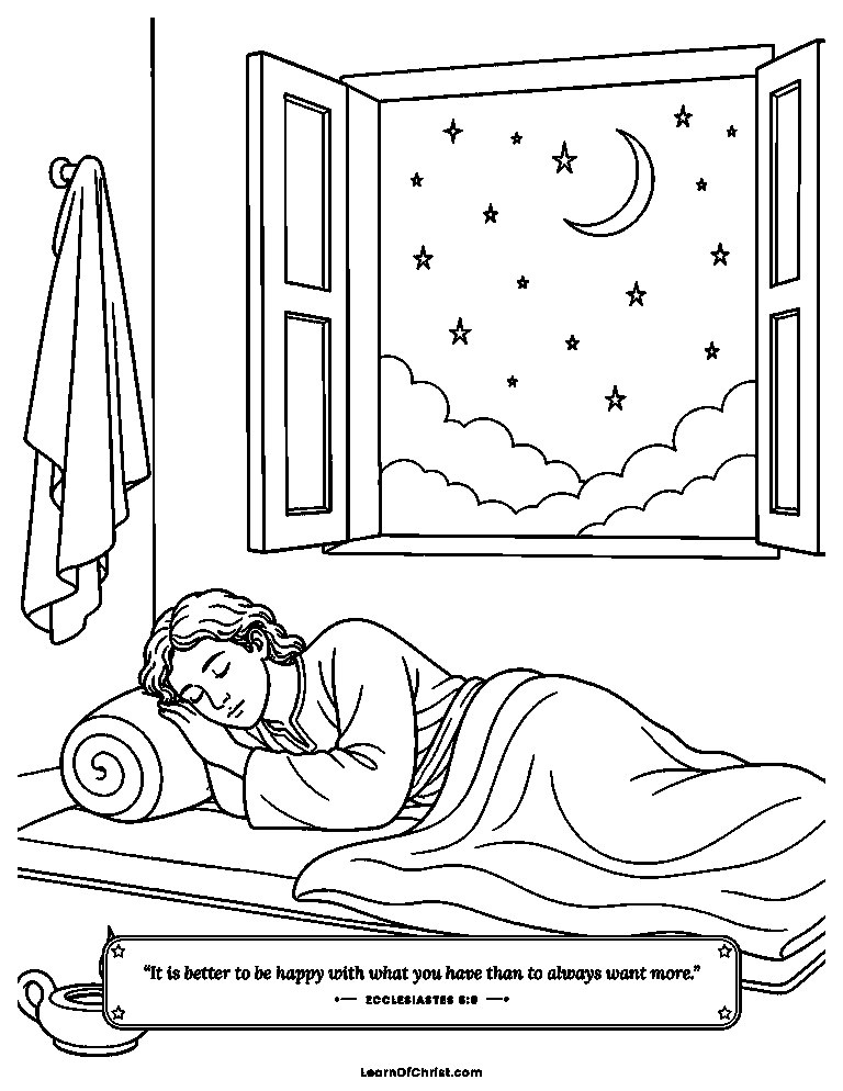 Ecclesiastes 6 coloring page - Truly tasting one warm bowl of soup