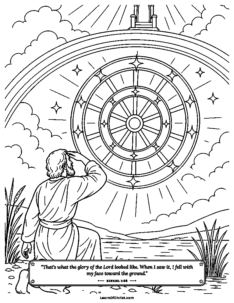 Wheels of light above the river