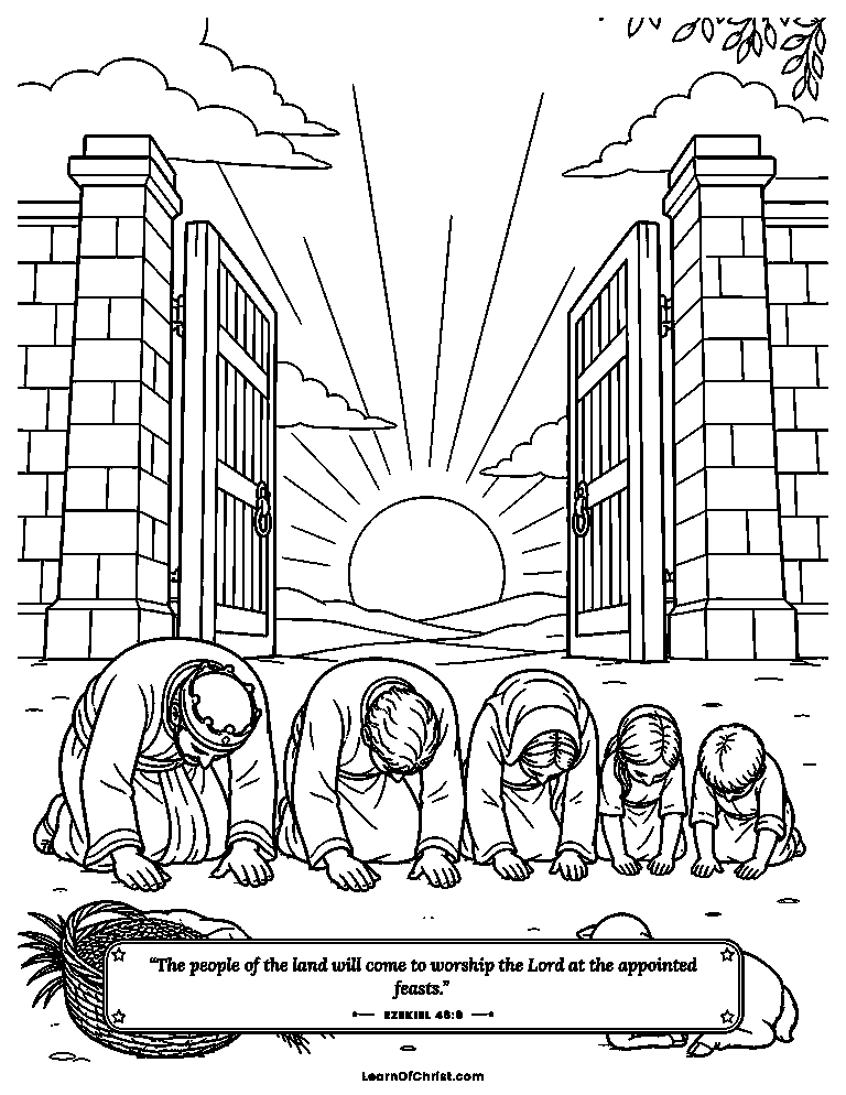Everyone worships together at sunrise