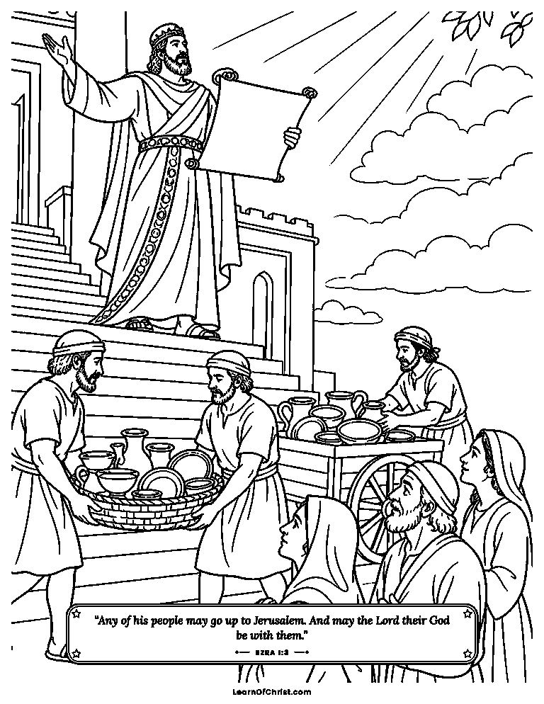 King Cyrus sends the people home