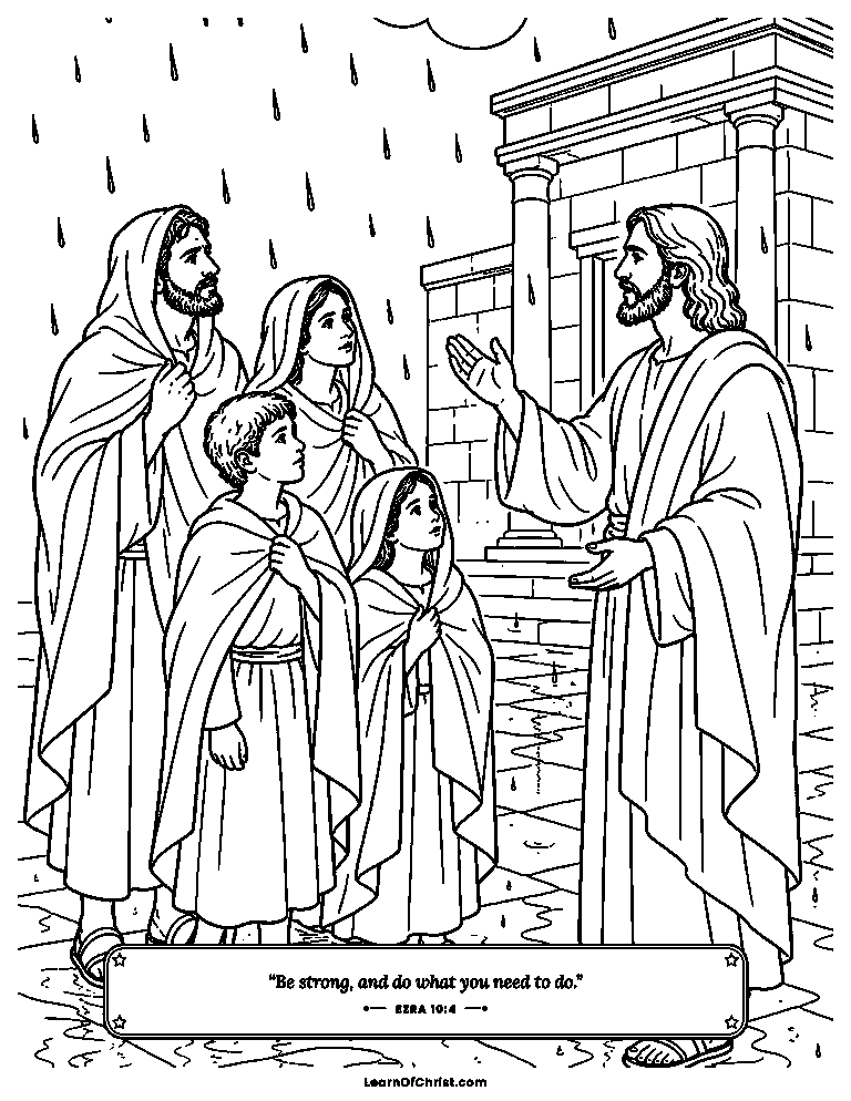 The people promise together in the rain