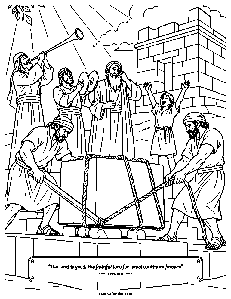 The temple foundation is finished