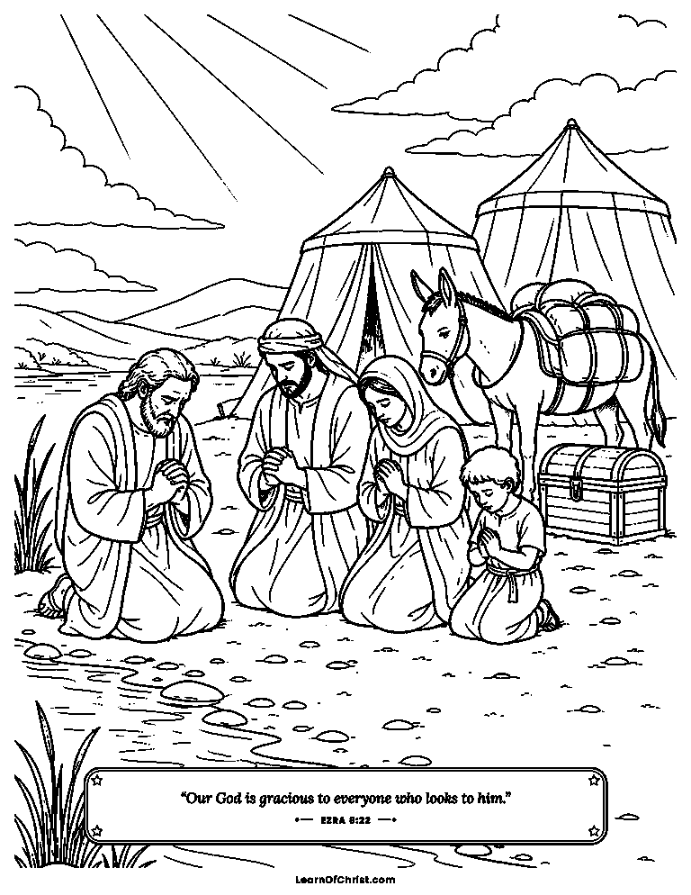 Praying by the river before the long road