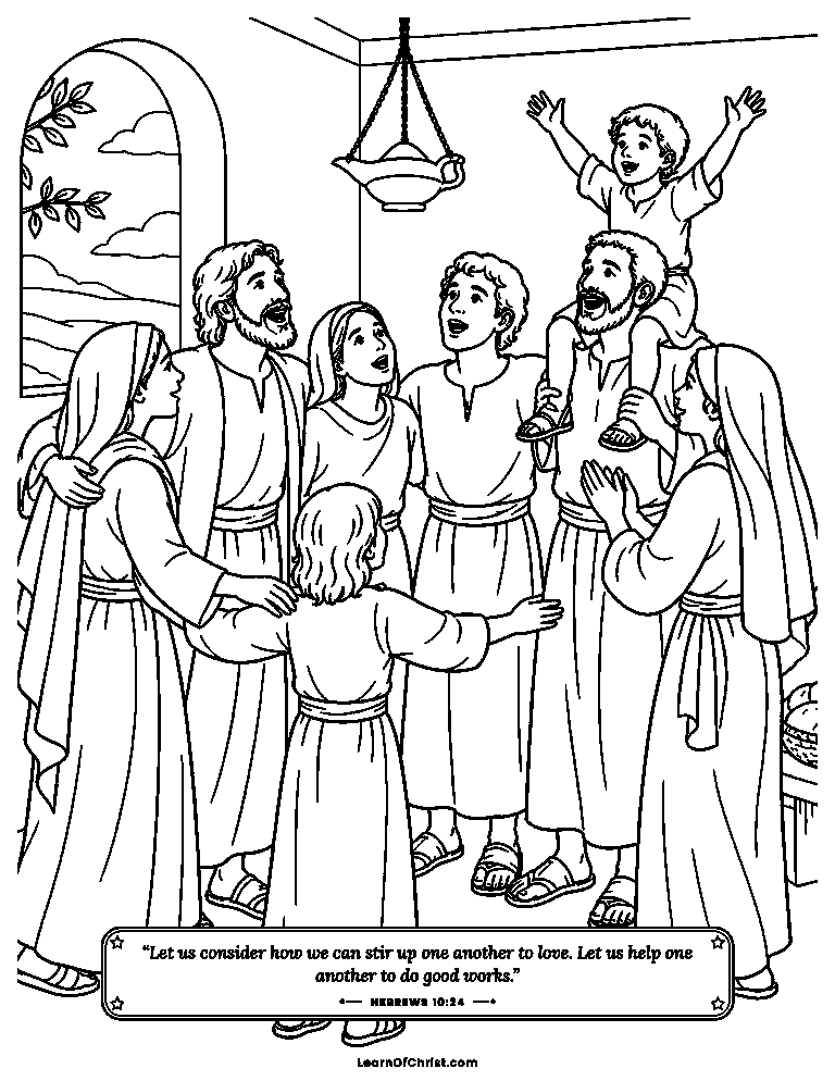 God's family gathered to cheer
