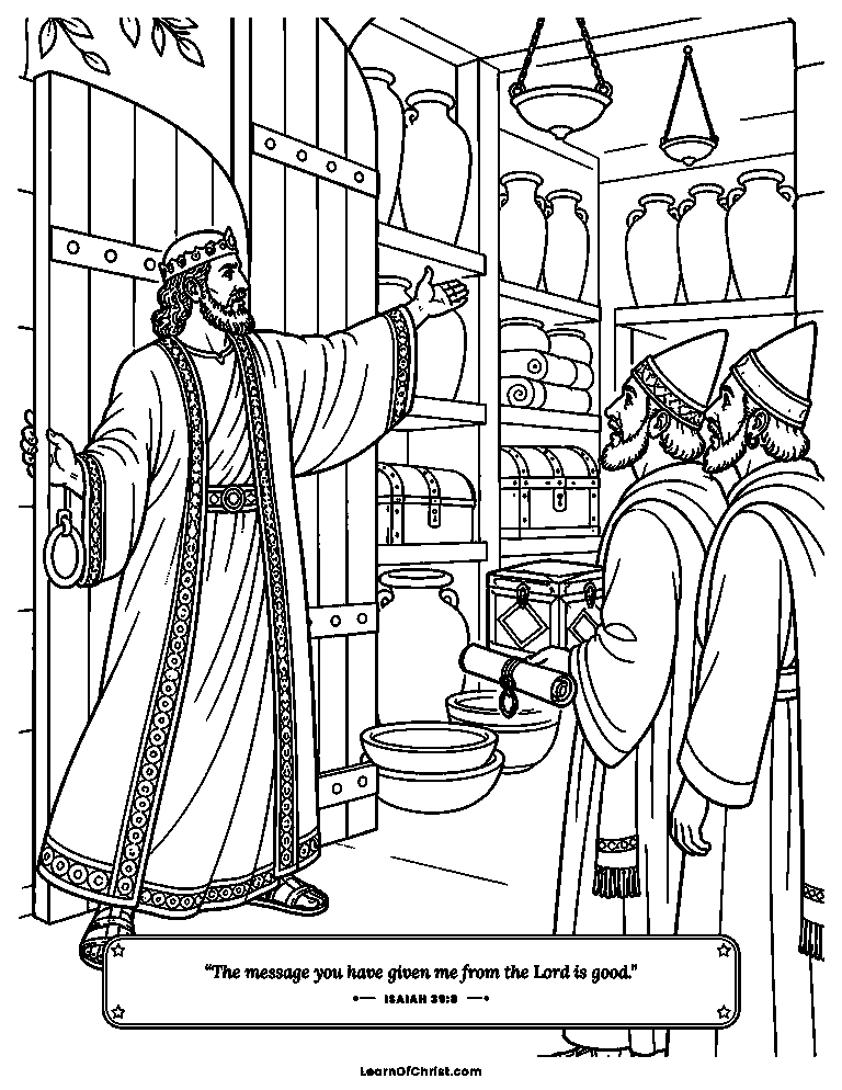 Hezekiah shows off his treasure rooms