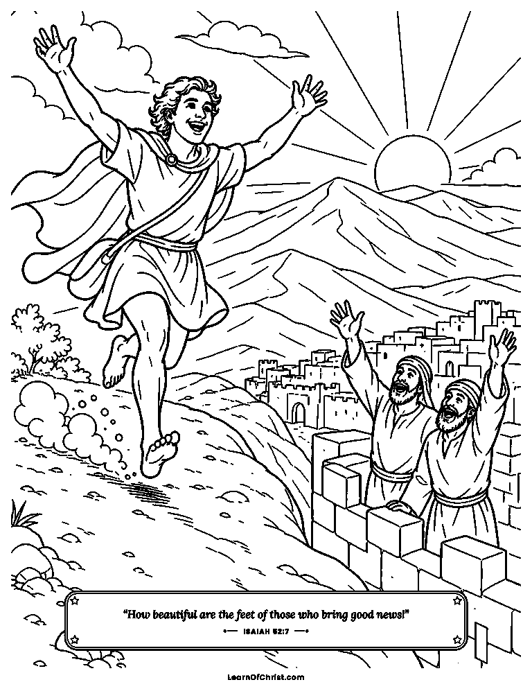 The messenger runs with good news