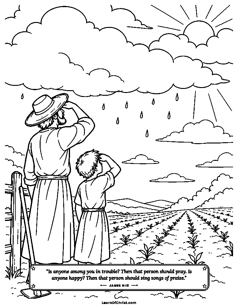 A farmer waiting patiently for rain