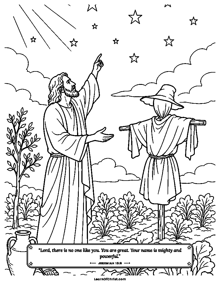 A scarecrow that cannot see or hear