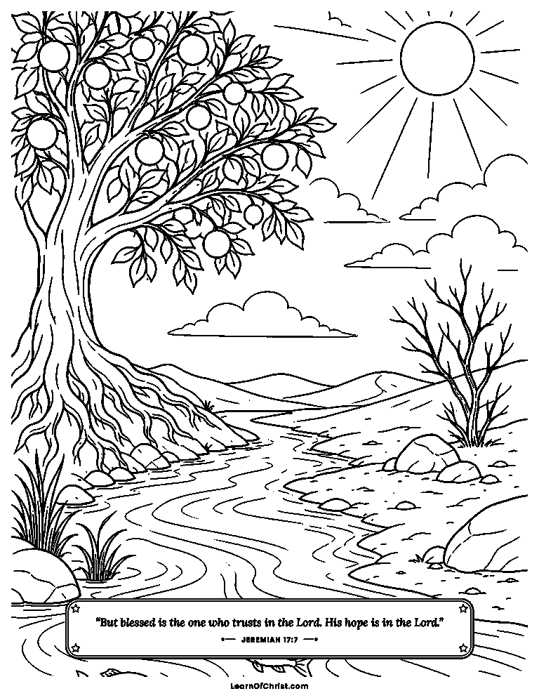 A tree planted beside the river