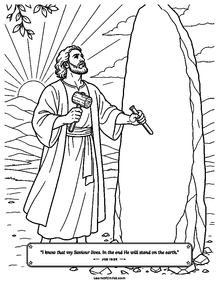 Job carves his hope into the rock