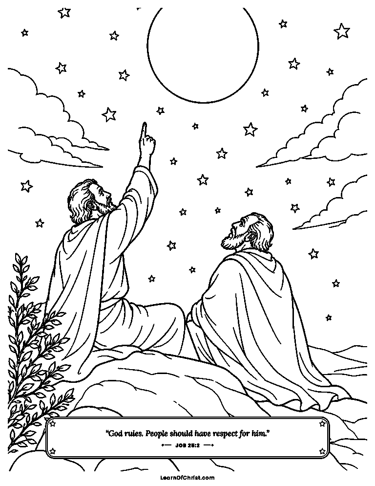 Bildad looks up at the countless stars
