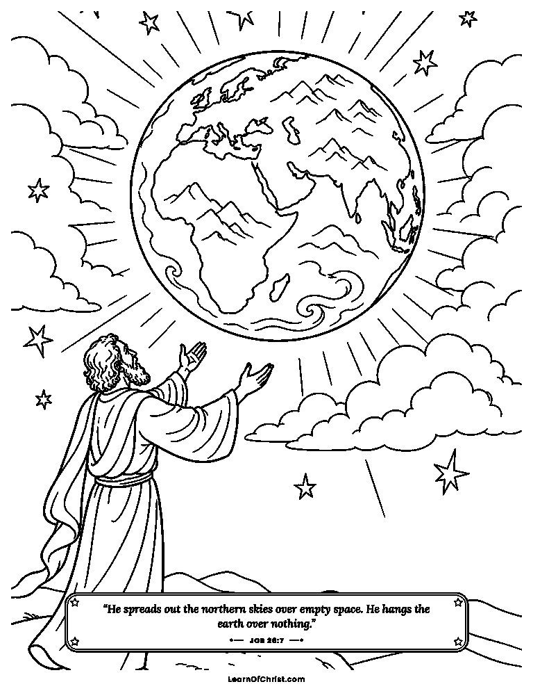 God hangs the earth on nothing at all