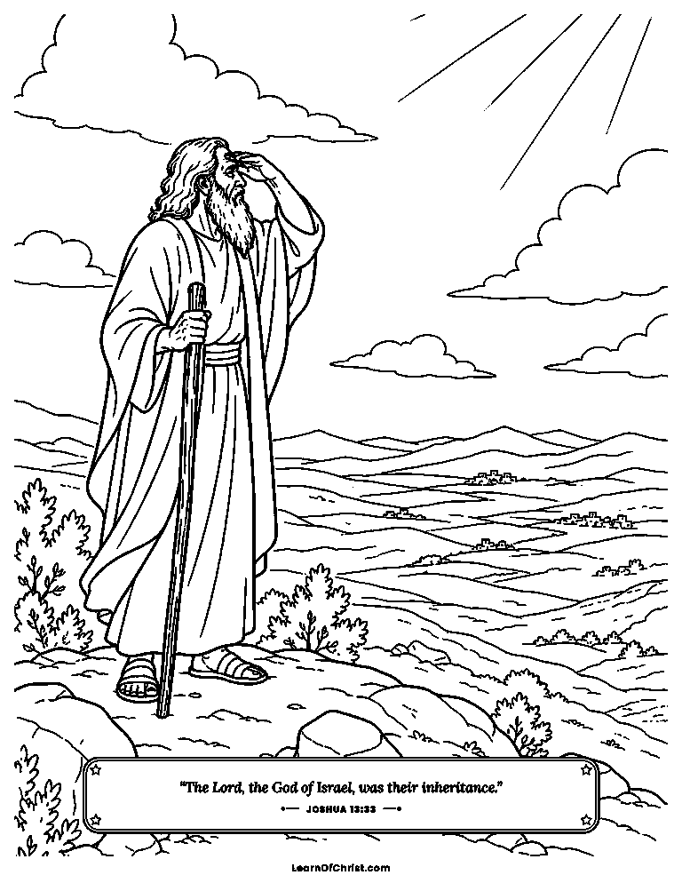 Joshua 13 coloring page - Much land still to come