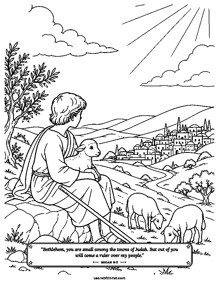 A little town of shepherds at evening