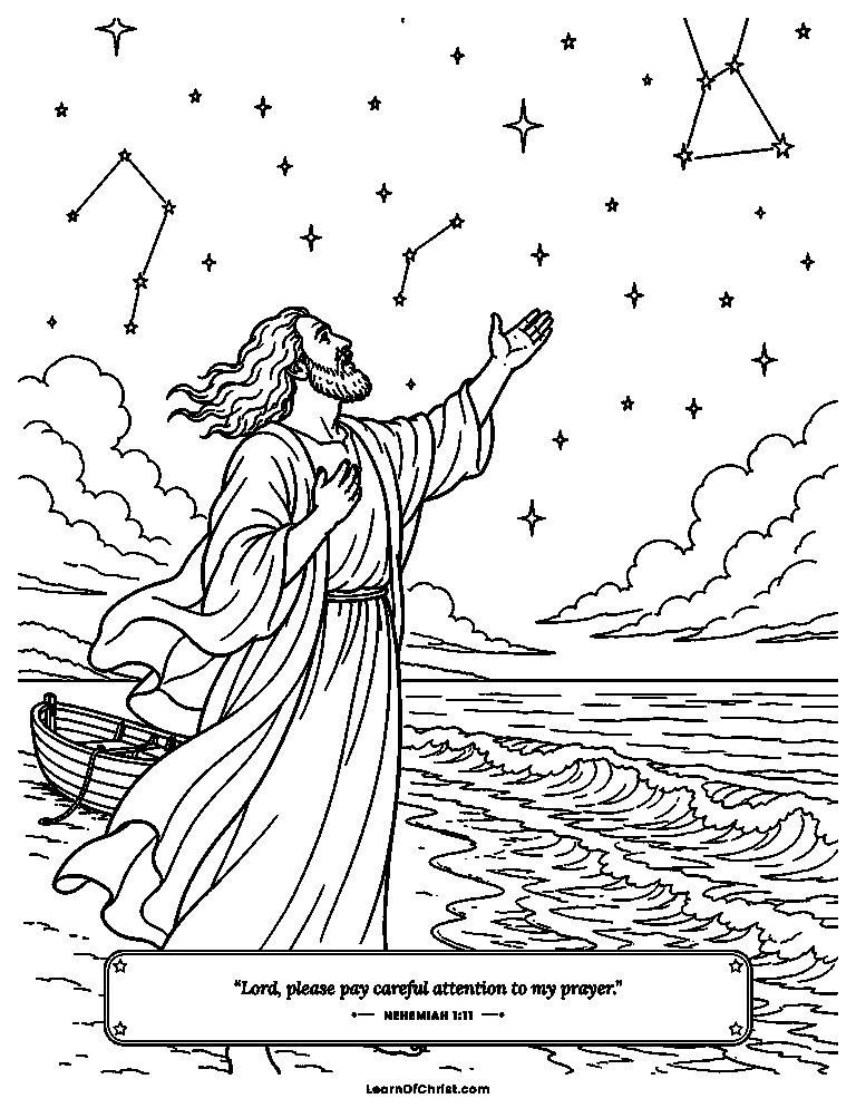 Nehemiah prays at the palace window