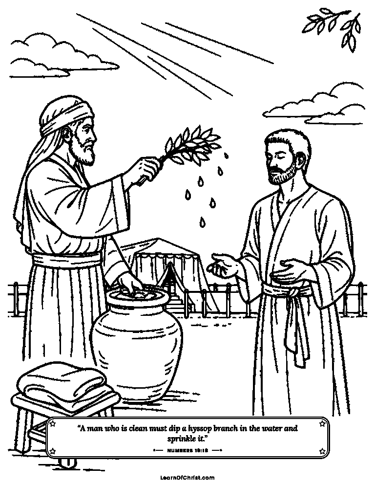 Numbers 19 coloring page - Sprinkled clean and welcomed near