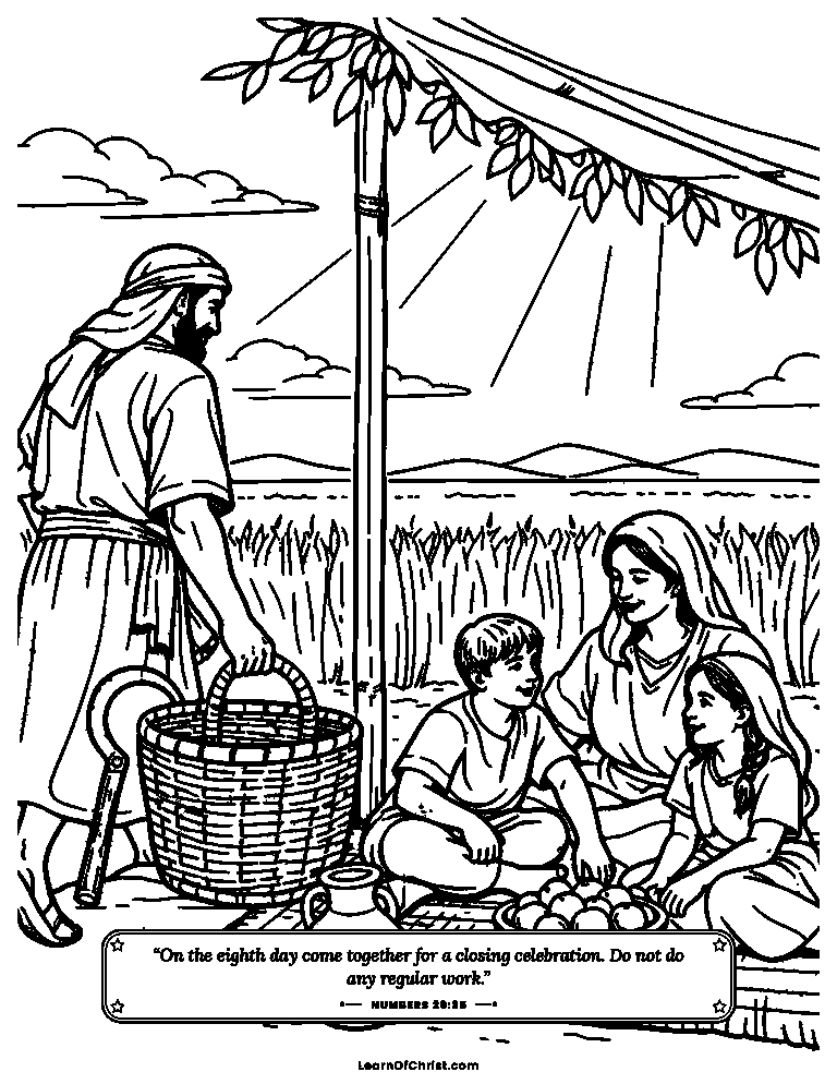 Numbers 29 coloring page - The day when no one works