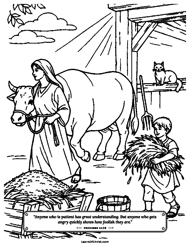 A strong ox and a full manger