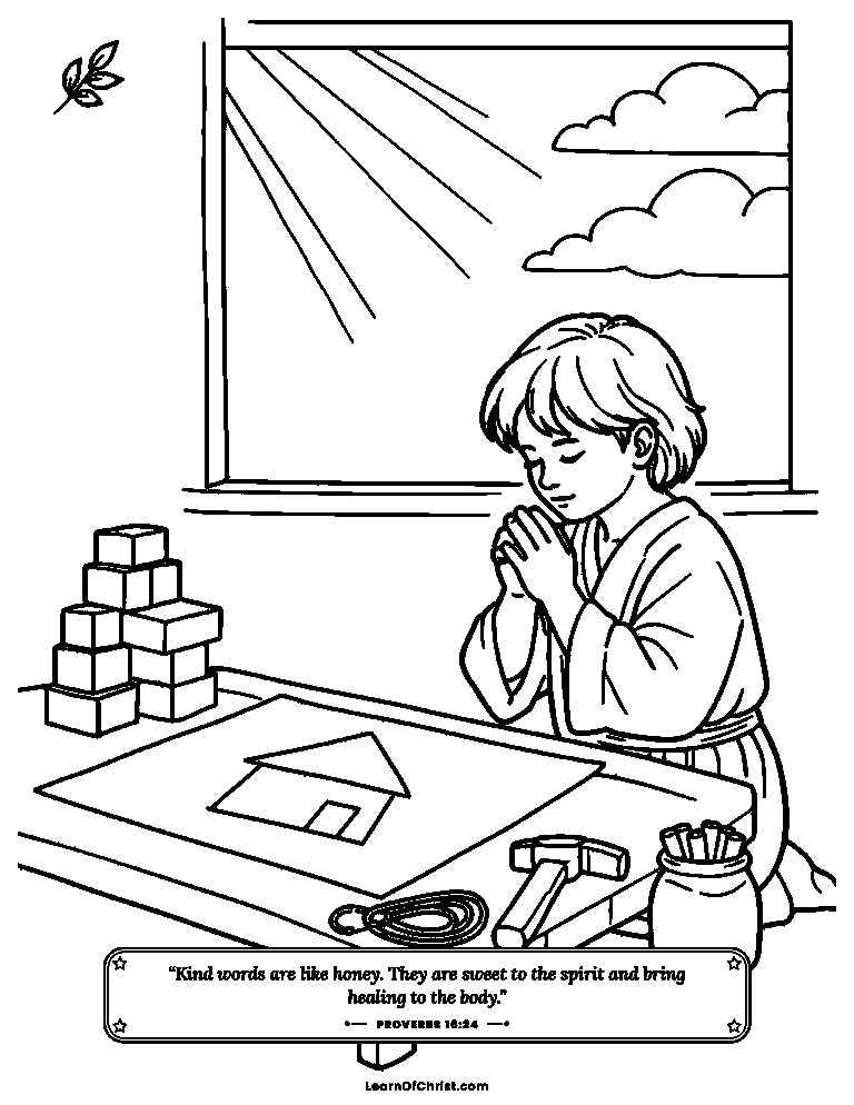 Proverbs 16 coloring page - Giving a big plan to God first