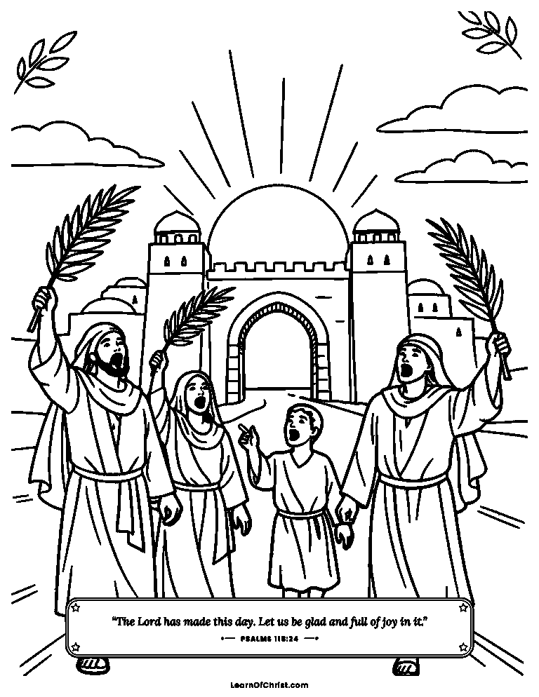 Psalms 118 coloring page - This is the day, so we sing