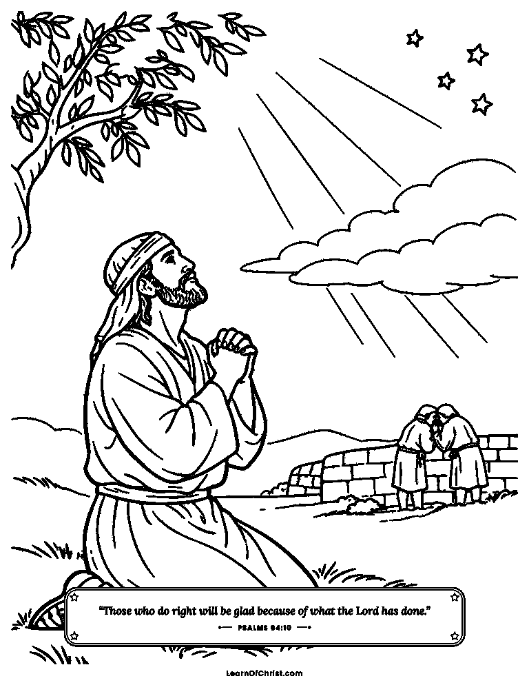 Psalms 64 coloring page - David tells God about the whispers