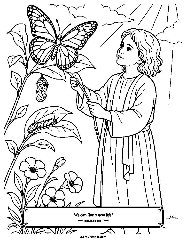 A caterpillar becomes a butterfly