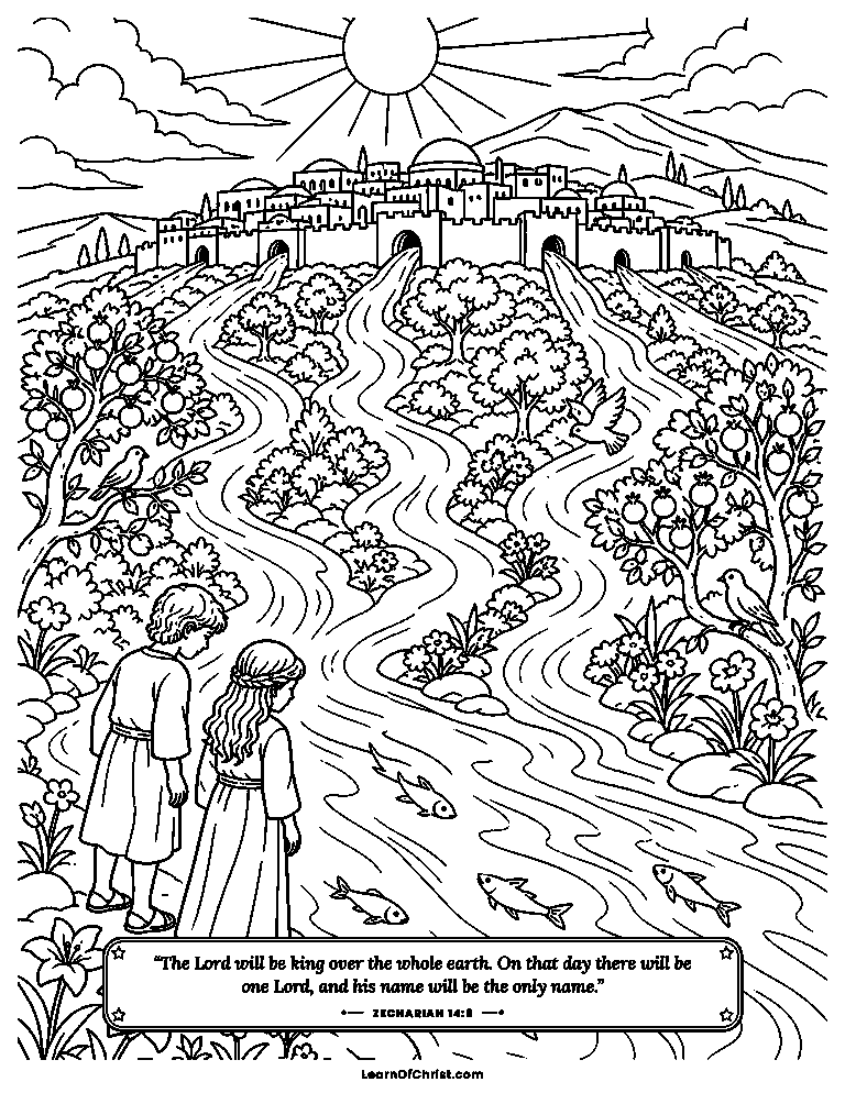 Rivers flow out from the city forever