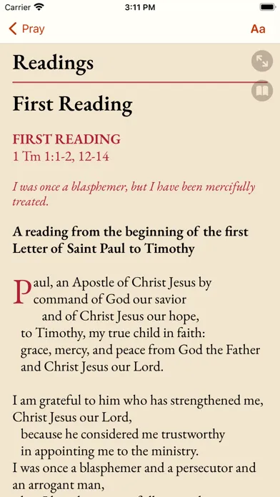 iBreviary screenshot 2