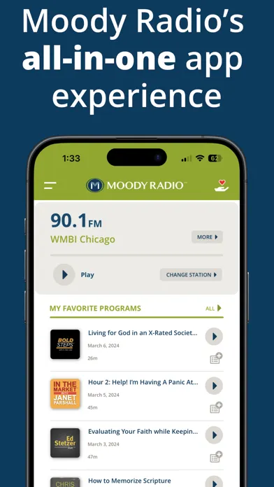 Moody Radio screenshot 1